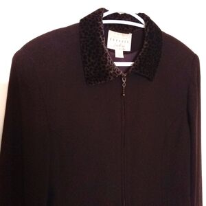 Express Compagnie Internationale Women's Brown Wool Blend Jacket